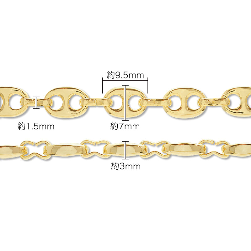 【完成品】チェーンネックレス K-420(アジャスター付)