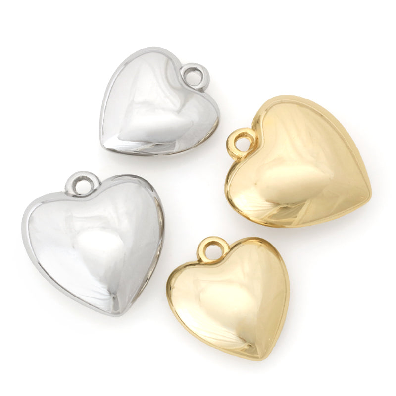 CCB Parts Heart 3 1 Rhodium color with Can