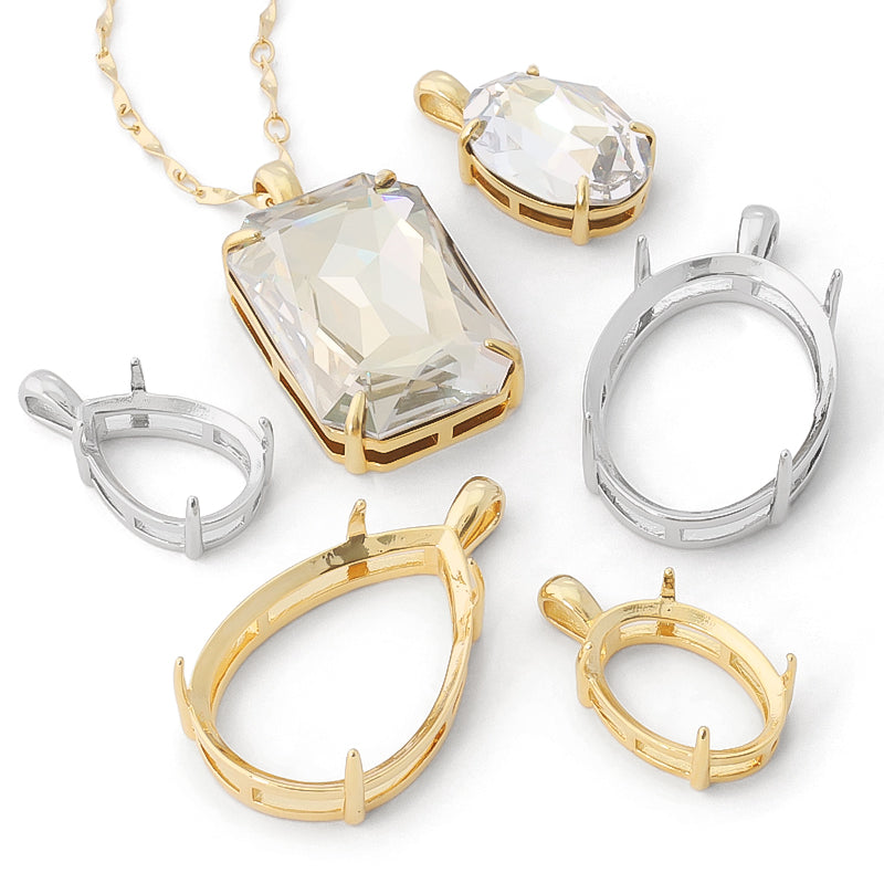 バチカン付石座 シズク #4320用 ロジウムカラー