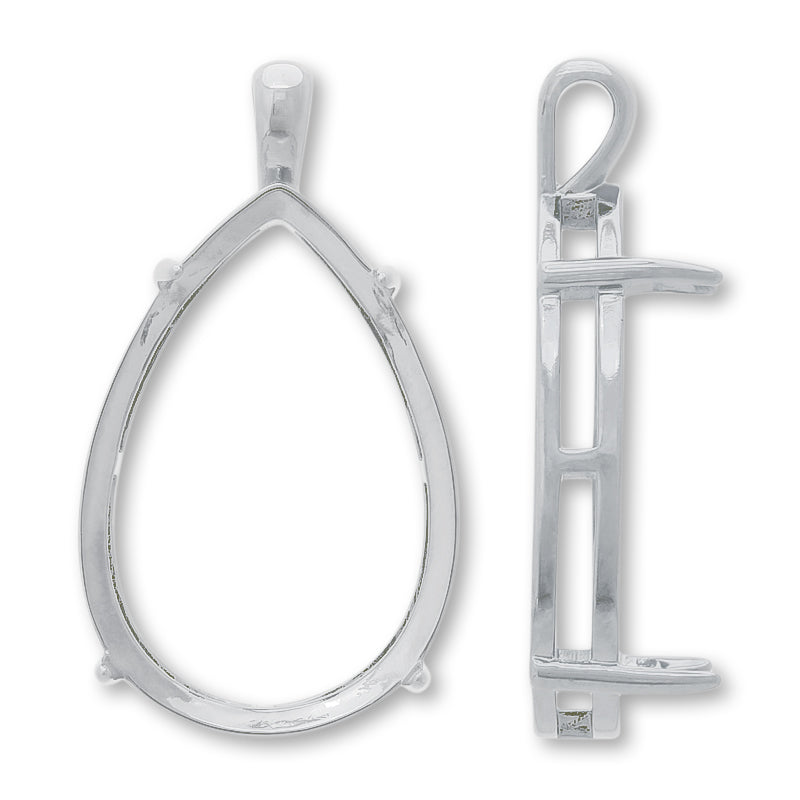 バチカン付石座 シズク #4327用 ロジウムカラー