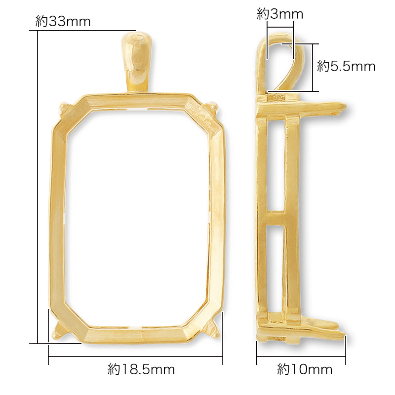 バチカン付石座 オクタゴン #4627用 ロジウムカラー