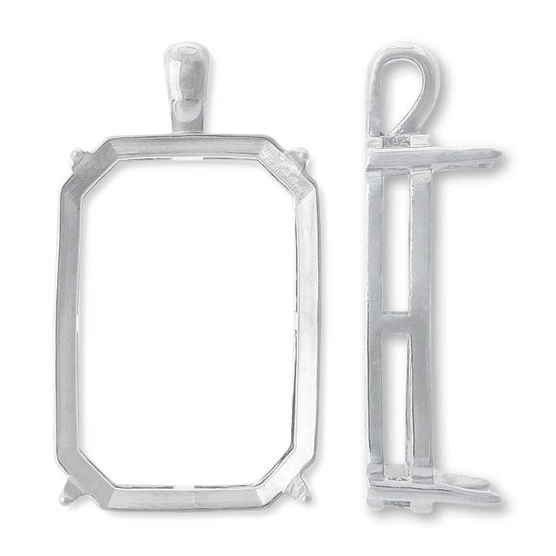 バチカン付石座 オクタゴン #4627用 ロジウムカラー