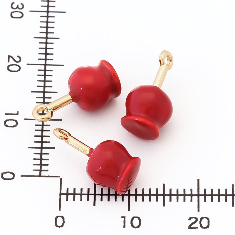 チャーム リンゴ飴 レッド/G