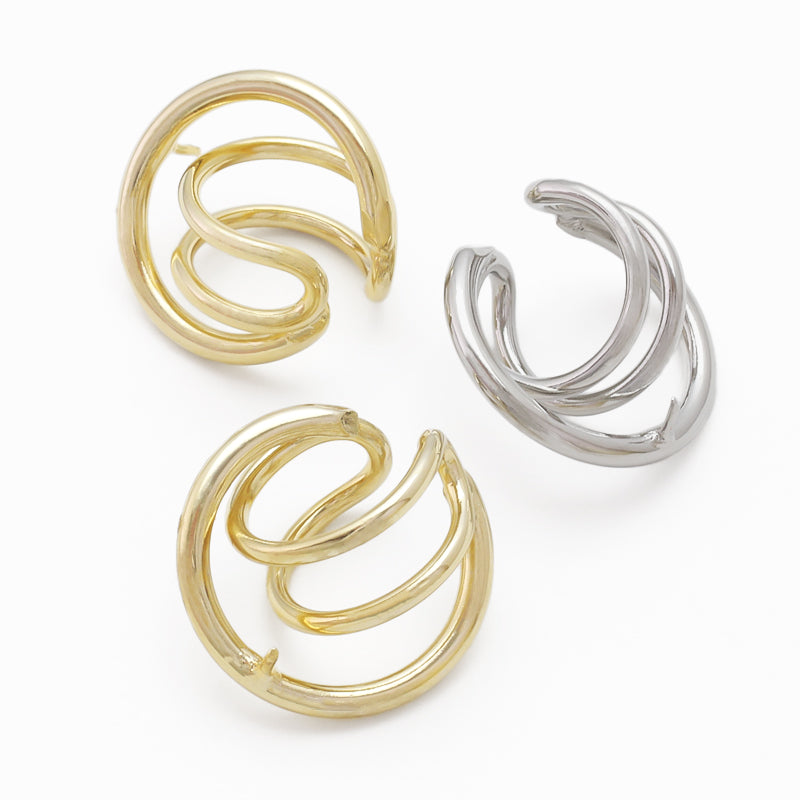 イヤーカフ 芯立付 No.3 ロジウムカラー