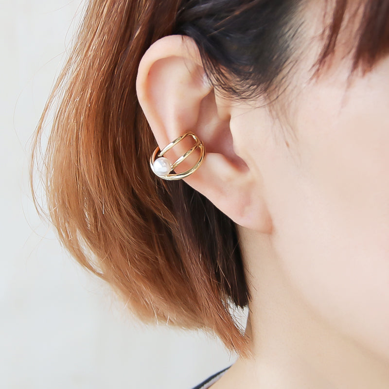 イヤーカフ 芯立付 No.3 ロジウムカラー