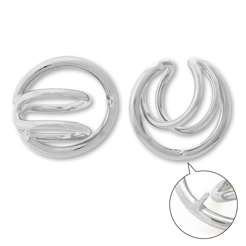 イヤーカフ 芯立付 No.3 ロジウムカラー