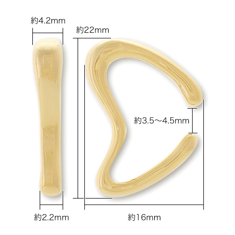 イヤーカフ 変形14 ロジウムカラー