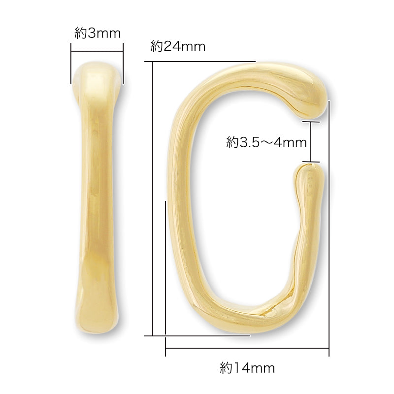 イヤーカフ 変形16 ゴールド