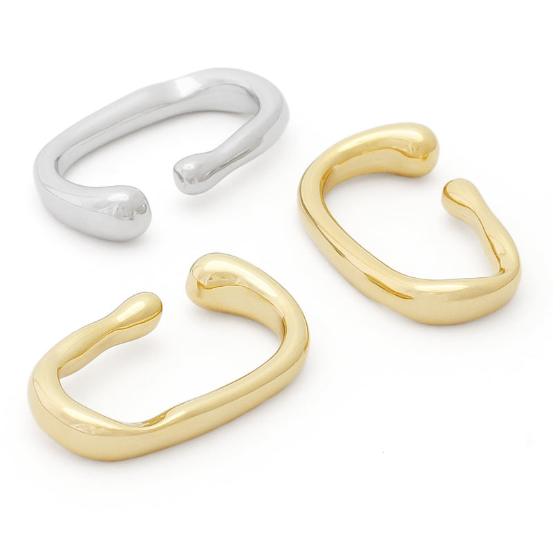 イヤーカフ 変形16 ロジウムカラー