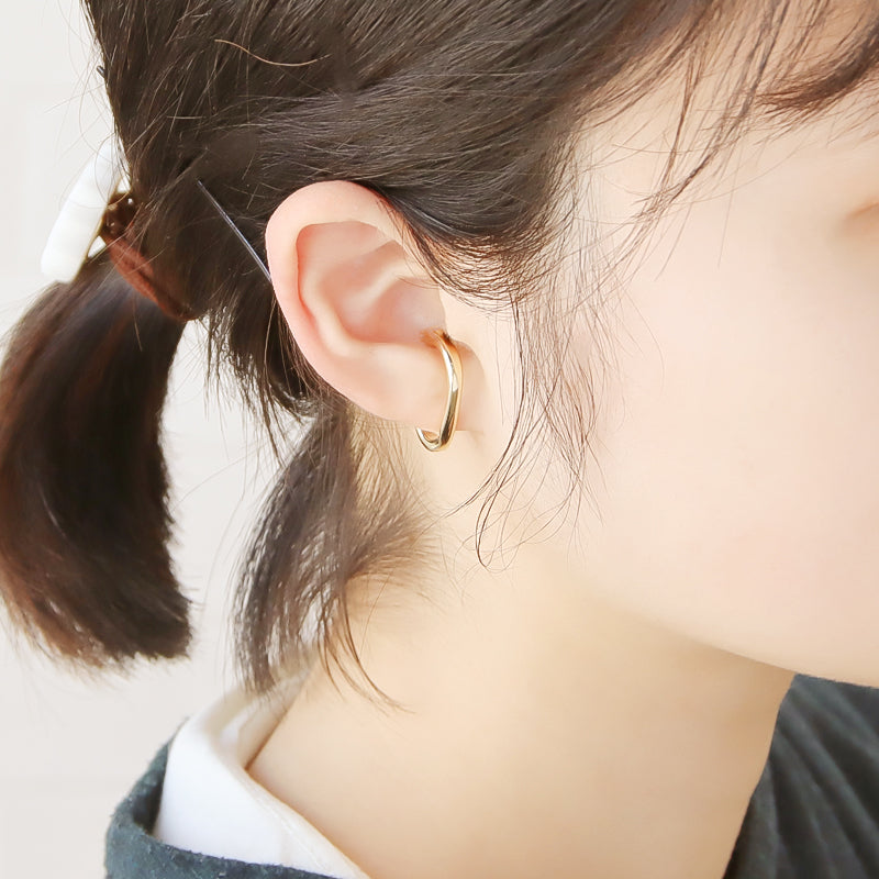 イヤーカフ 変形16 ロジウムカラー