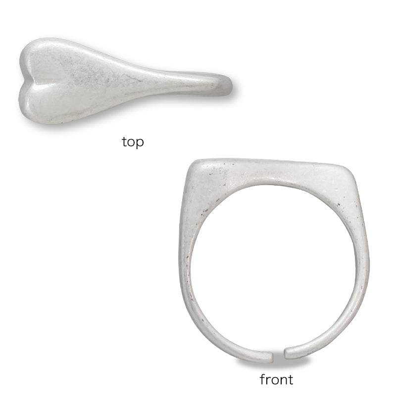 リング ハート ウォーンシルバー