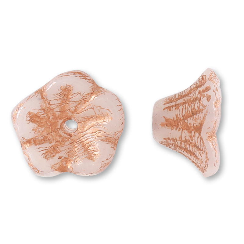 チェコ ベルフラワー2 ホワイトオパール/C