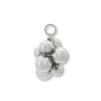 Swing parts crushed beads 2 rhodium color