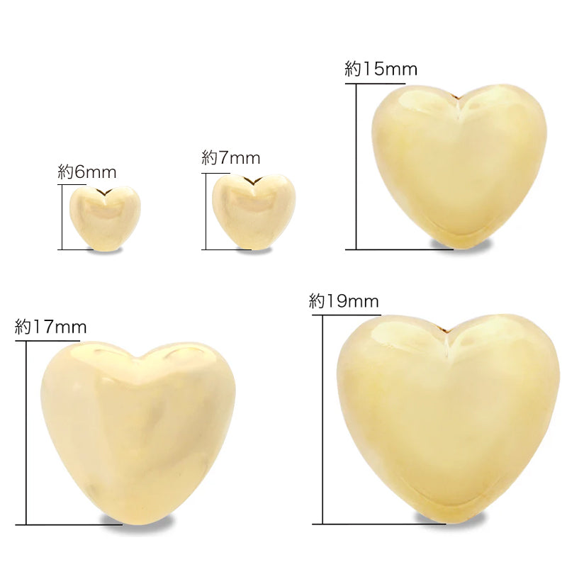 CCB parts heart vertical hole gold