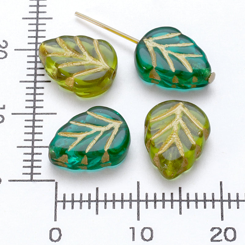 チェコ 葉 縦穴 オリーブ/G