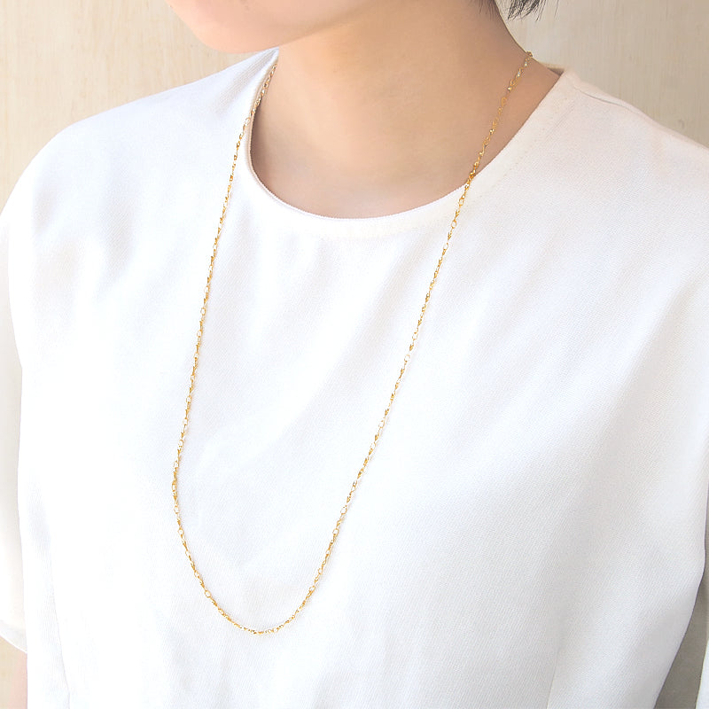 Chain Necklace K-339 Rhodium color