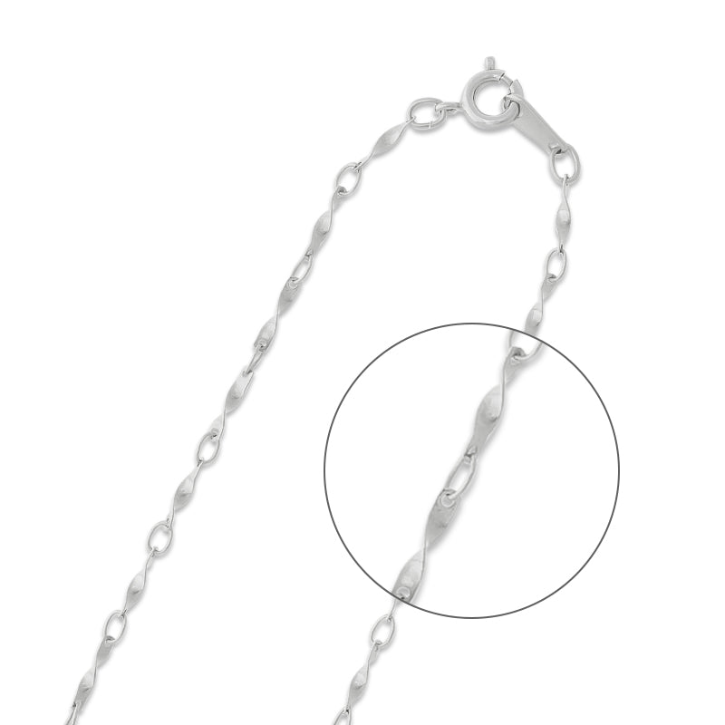 Chain Necklace K-339 Rhodium color