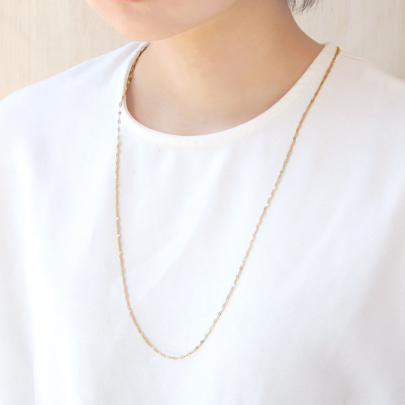 Chain necklace 235CRV rhodium color