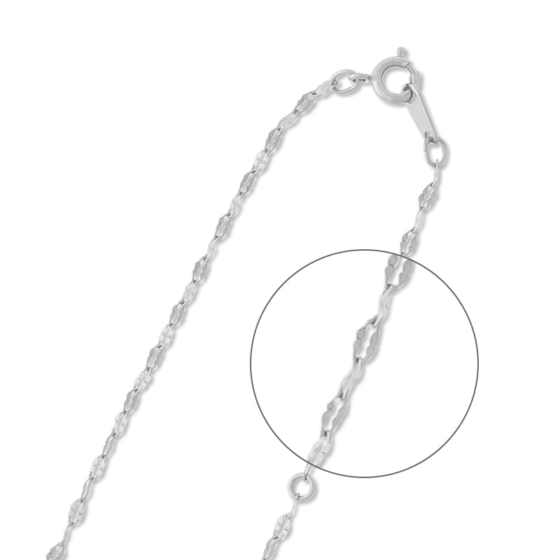 Chain necklace 235CRV rhodium color