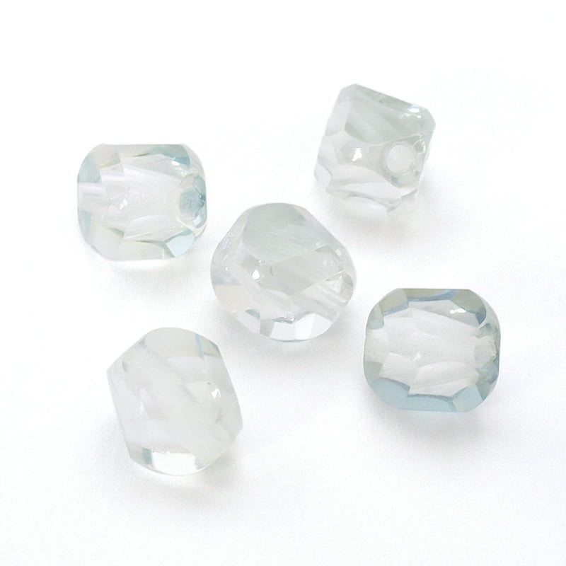 チェコ ファイヤーポリッシュ ナゲットカット クリスタル/ビリジアン