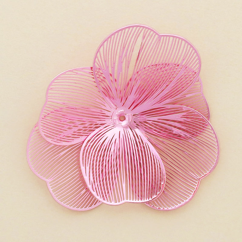 スペインパーツ 6弁花  No.1 メタリックピンク