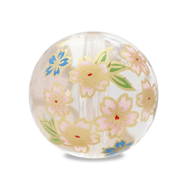 Transcription beads cherry blossoms 2 clear