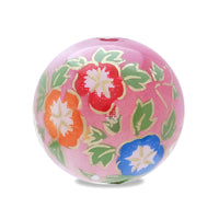 転写クモビーズ 朝顔 桃