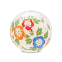 転写クモビーズ 朝顔 白