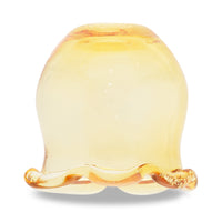 Glass parts flower pot yellow