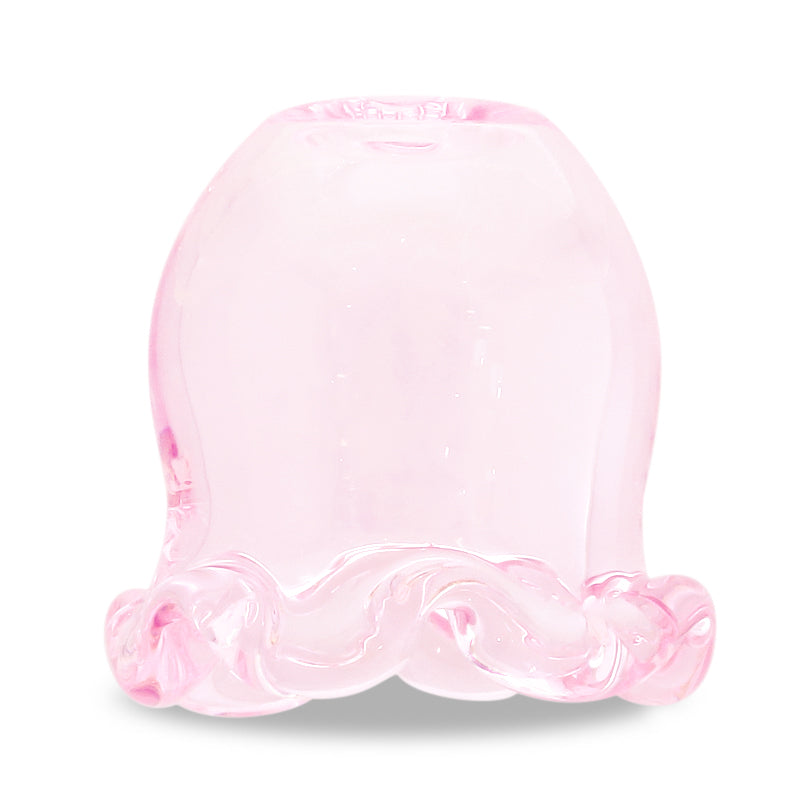 Glass parts flower pot pink