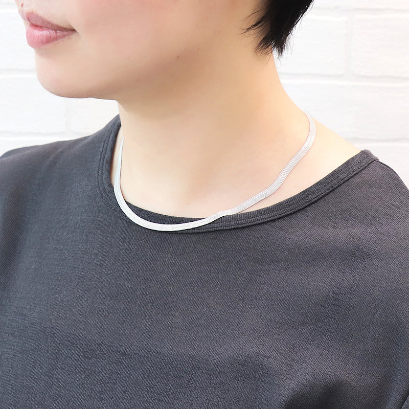 Chain Necklace K-425 (with adjuster) White