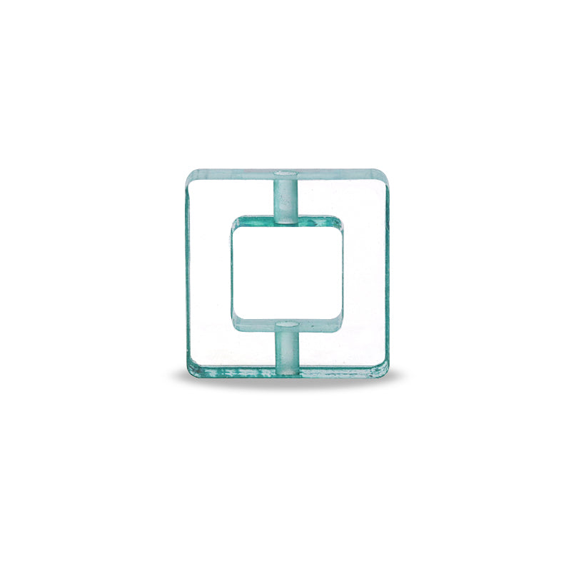 アクリル ドイツ製 チアフルスクエア クリスタル/エメラルド