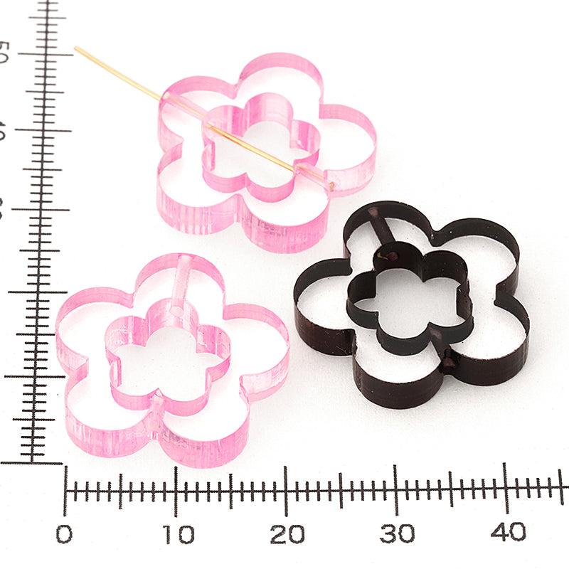 アクリル ドイツ製 チアフルフラワー クリスタル/ライトピンク