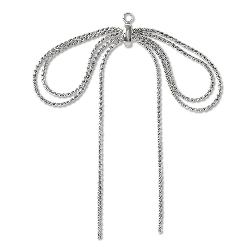 スウィングパーツ チェーンリボン3 ロジウムカラー