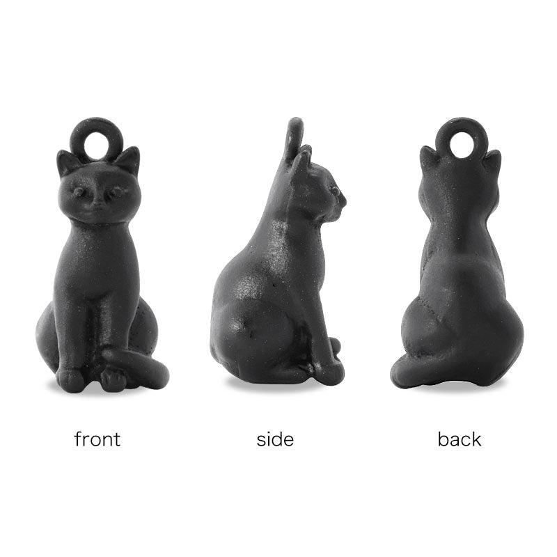 チャーム ネコ マットブラック