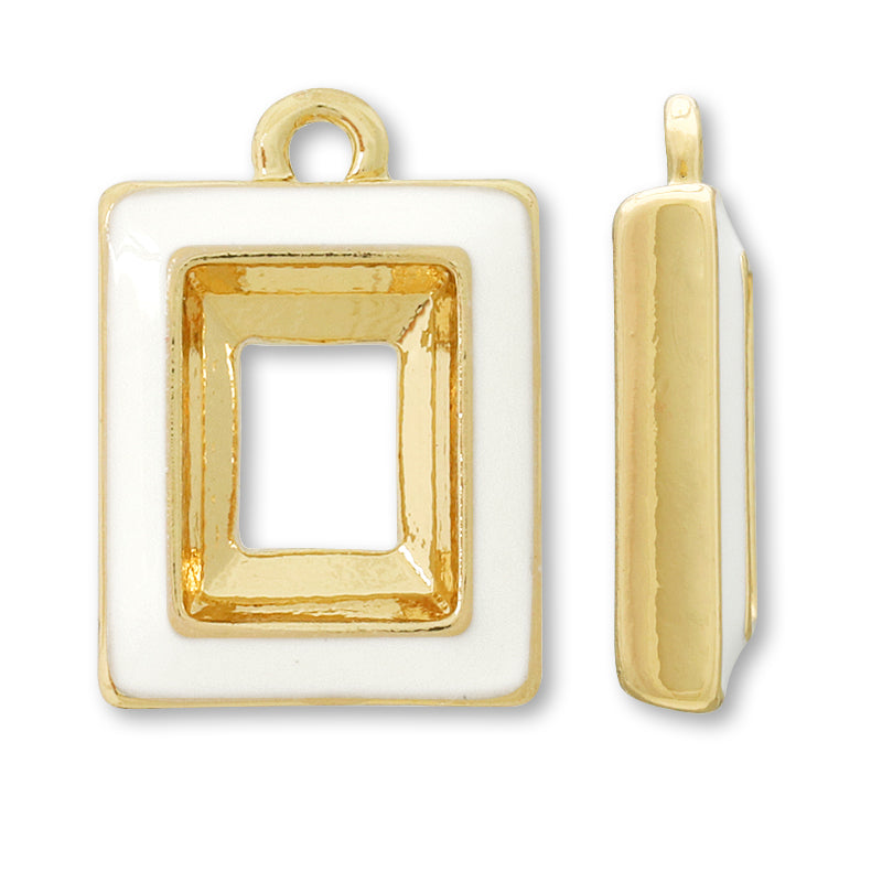 BezelCharm Rectangle Epo 1 Can White/G