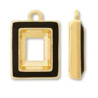 BezelCharm Rectangle Epo 1 Cam Black/G