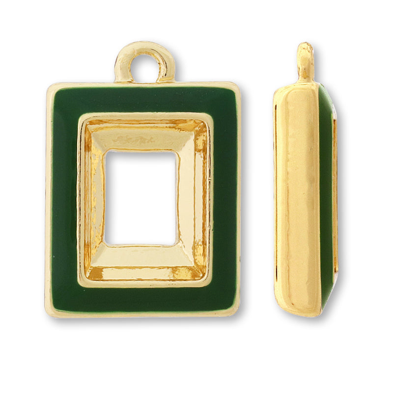 BezelCharm Rectangle Epo 1 Can Green/G