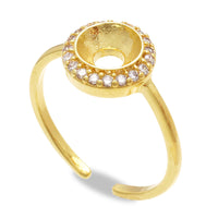 Ring stand cubic zirconiaBezel # 1088 SS29/6mm Cubic Zirconia/G