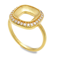 リング台 キュービックジルコニア石座 #4470 10mm キュービックジルコニア/G