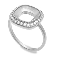 Ring stand cubic zirconiaBezel # 4470 10mm Cubic Zirconia/RC
