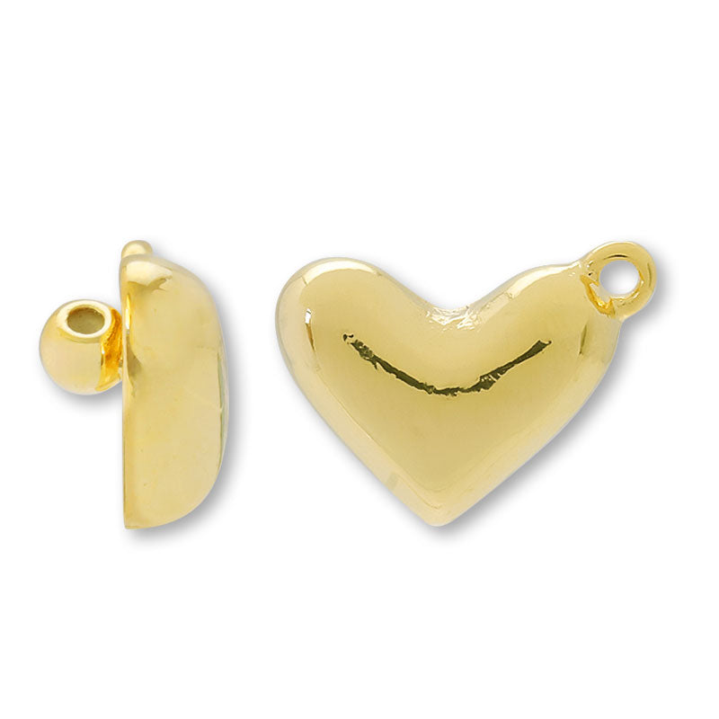 スライドボール付パーツ ハート カン付 ゴールド