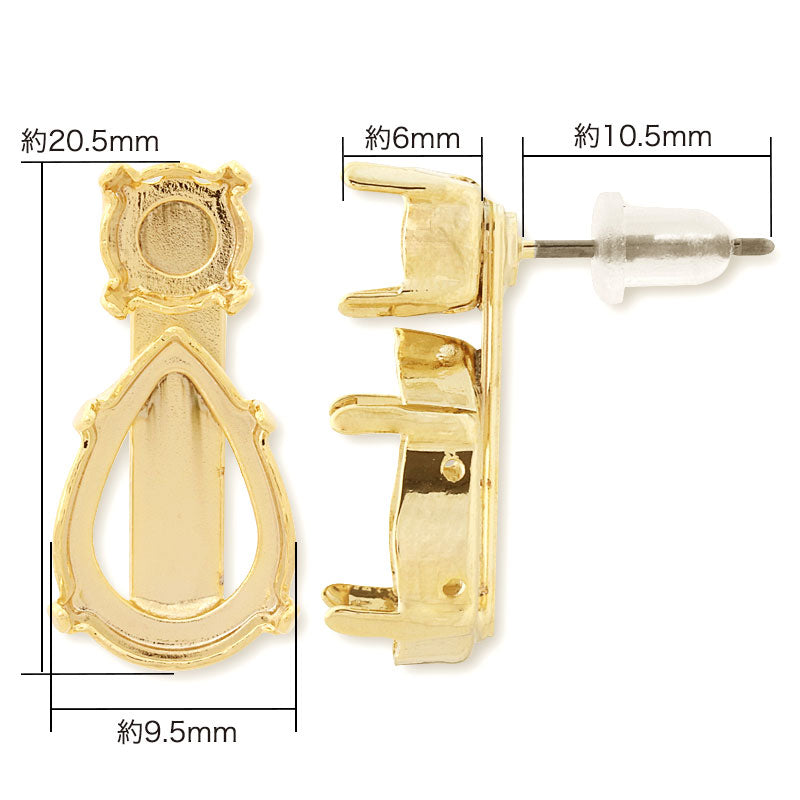 ピアス 空枠3 ロジウムカラー