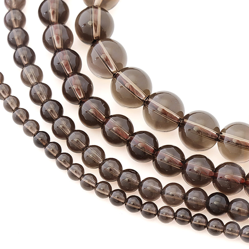 Natural stone round smoky quartz (natural)