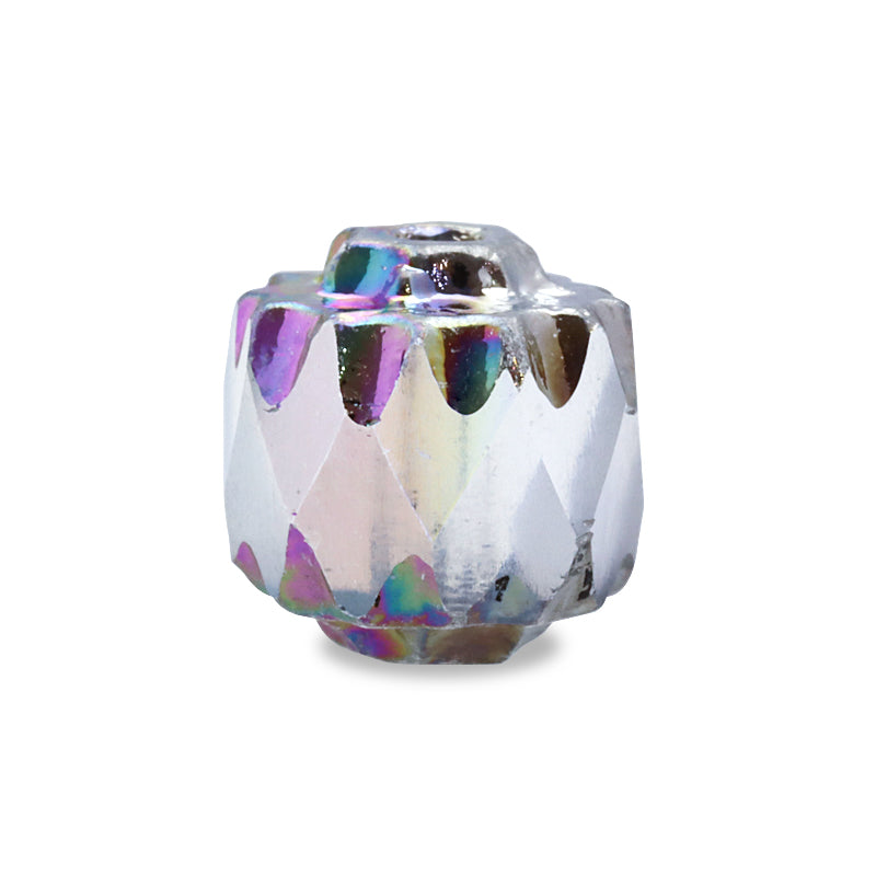 チェコ ファイヤーポリッシュ ダブルフェイスオクタゴン クリスタル/S/AB