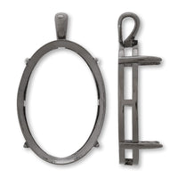 バチカン付石座 オーバル #4127用 ブラック