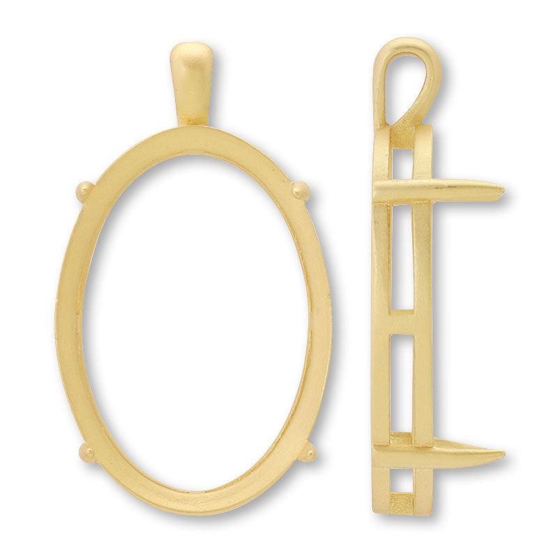 With a VaticanBezel Matt gold for oval