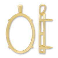 バチカン付石座 オーバル #4127用 マットゴールド