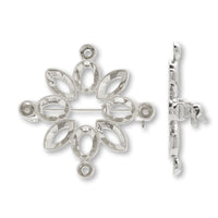 Broach empty frame flower rosium color