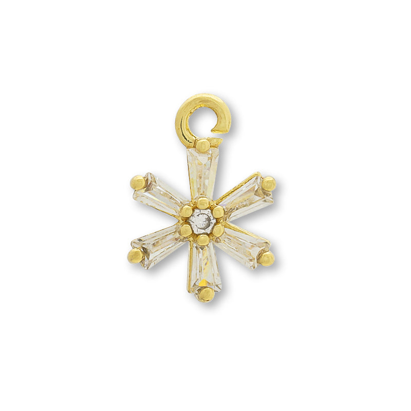 チャーム キュービックジルコニア スノー No.1 ゴールド